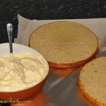 Krem budyniowy z biszkoptem orzechowym